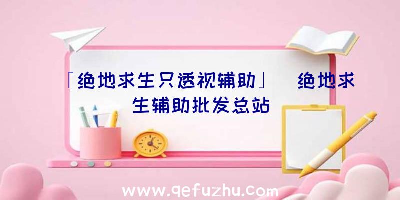 「绝地求生只透视辅助」|绝地求生辅助批发总站